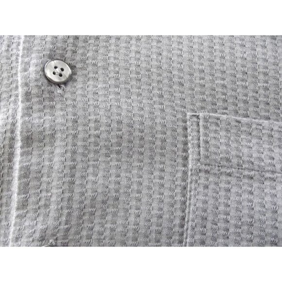 Vintage Gillio Shirt Mens XXL Gray Textured Long Sleeve Button Down Collar 2x 2x - Picture 5 of 9
